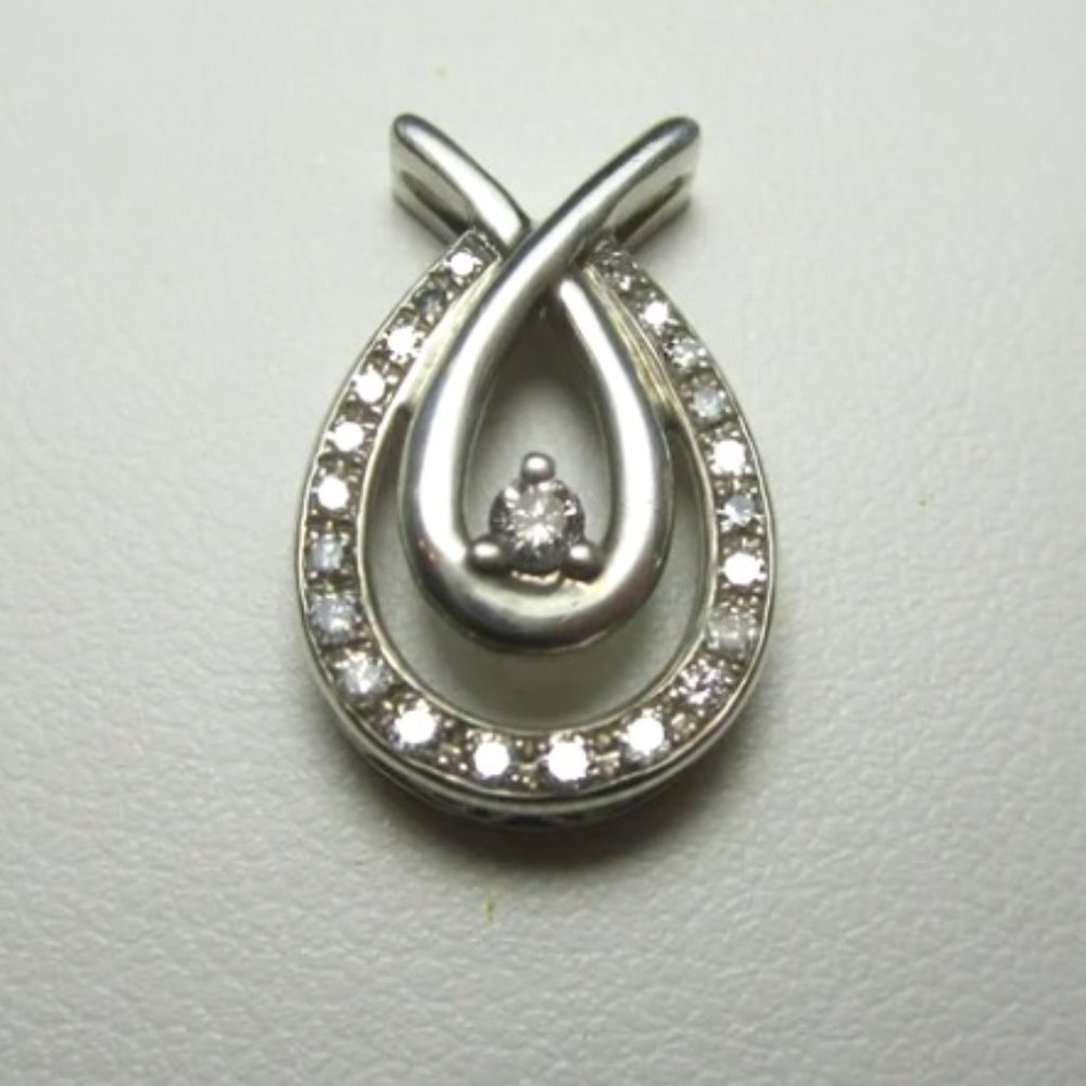 Kirsten Severin KS Diamond & Sterling Silver Estate Pendant Necklace